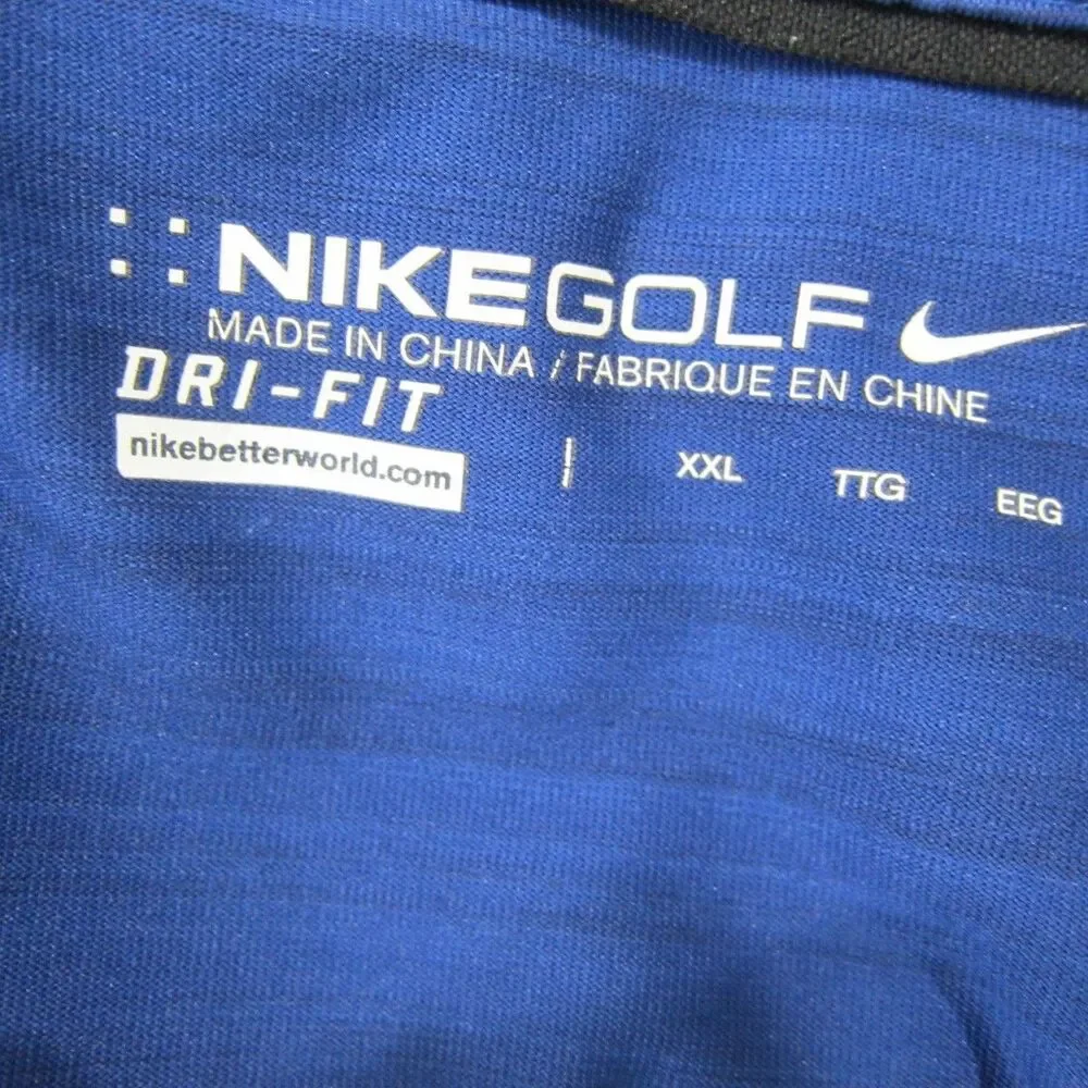 Nike Golf Blue Dri-Fit Polo Shirt w/ Live! Logo Men's Size XXL